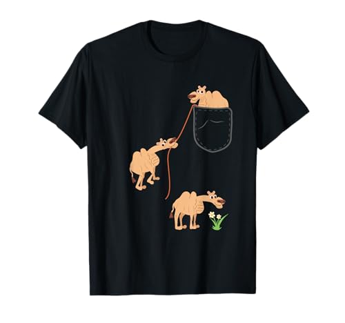 Kinder Kamele Dromedar Brusttasche Kleidung Geschenk Kamel T-Shirt von Witzige Kamel Kleidung