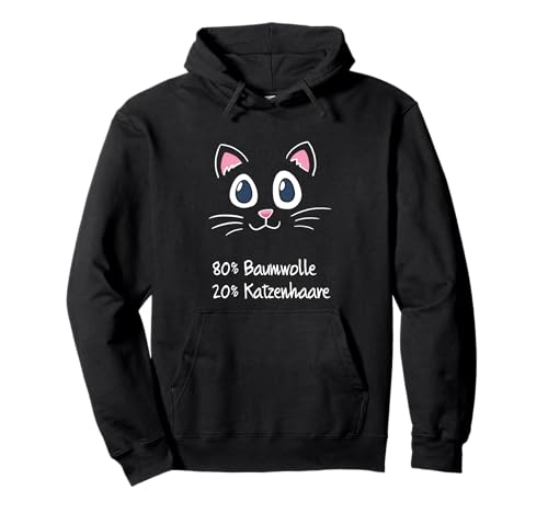 Katzenhaar Katzenspuren aus Baumwolle für Damen und Herren Pullover Hoodie Katzenhaar Katzenspuren aus Baumwolle für Damen und Herren Pullover Hoodie von Witzige Katzen Designs