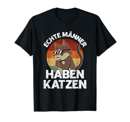 Katzenpapa Echte Männer Haben Katzen Katzenliebhaber T-Shirt Katzenpapa Echte Männer Haben Katzen Katzenliebhaber T-Shirt von Witzige Katzen Spruch Geschenke Für Katzenbesitzer