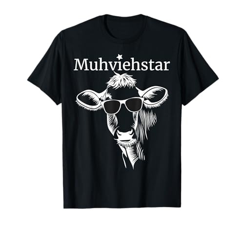Witzige Kuh Bauer T-Shirt: Lustiges Muhviehstar Design, Herren, Schwarz, S, Kurzarm, T-Shirt, Novelty Cow Theme Classic Fit Short Sleeve Black T-Shirt Witzige Kuh Bauer T-Shirt: Lustiges Muhviehstar Design, Herren, Schwarz, S, Kurzarm, T-Shirt, Novelty Cow Theme Classic Fit Short Sleeve Black T-Shirt von Witzige Kuh Bauer T-Shirts