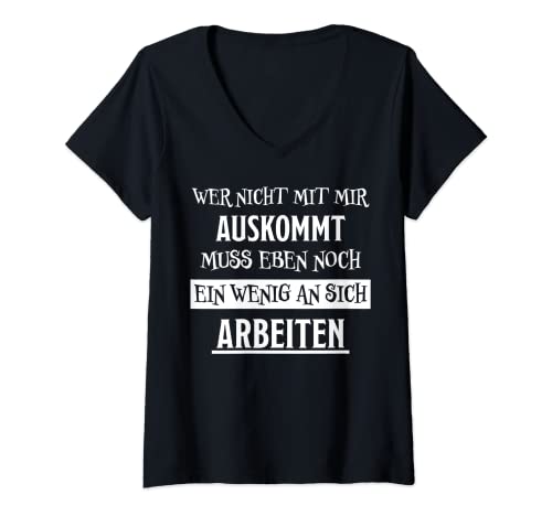 Damen Arbeiten Witziger Lustiger Spruch Frech Arrogant Fun Sprüche T-Shirt mit V-Ausschnitt Damen Arbeiten Witziger Lustiger Spruch Frech Arrogant Fun Sprüche T-Shirt mit V-Ausschnitt von Witzige Lustige Sprüche Spruch Herren Damen Design
