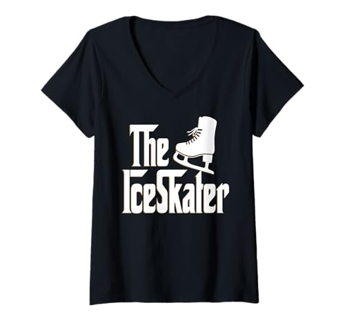 Damen Der Eisläufer Parodie Stil Für Schlittschuhfans T-Shirt mit V-Ausschnitt Damen Der Eisläufer Parodie Stil Für Schlittschuhfans T-Shirt mit V-Ausschnitt von Witzige Mafia Inspiration Für Eissportliebhaber