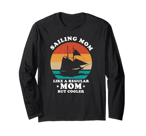 Segelnde Mama Lustiger Spruch Für Coole Eltern Langarmshirt von Witzige Maritime Mütter Sprüche Fans