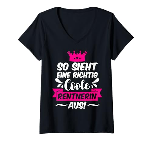 Damen Ruhestand Pension Rente Lustiges Rentnerin 2025 Spruch T-Shirt mit V-Ausschnitt Damen Ruhestand Pension Rente Lustiges Rentnerin 2025 Spruch T-Shirt mit V-Ausschnitt von Witzige Rente Geschenke von Lifua