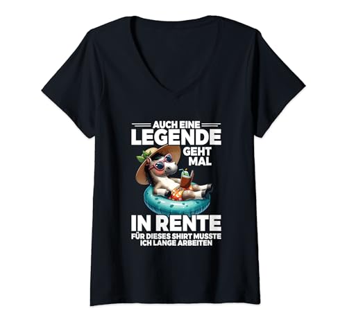 Damen Auch Eine Legende Geht Mal In Rente Pferd Rentner Ruhestand T-Shirt mit V-Ausschnitt Damen Auch Eine Legende Geht Mal In Rente Pferd Rentner Ruhestand T-Shirt mit V-Ausschnitt von Witzige Renten Sprüche Kleidung