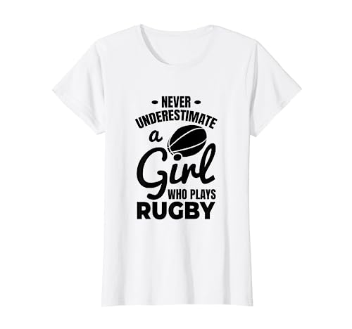 Mädchen Rugbyspielerin Rugbyspieler Rugby T-Shirt Mädchen Rugbyspielerin Rugbyspieler Rugby T-Shirt von Witzige Rugby Outfits für Rugby Trainer