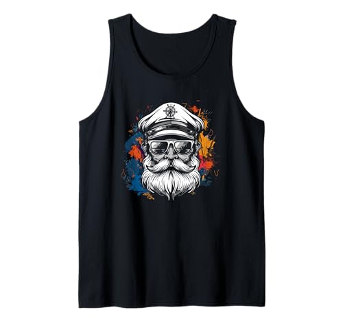 Herren Segeln Kapitän Skizze Seemann Wassersport Tank Top Herren Segeln Kapitän Skizze Seemann Wassersport Tank Top von Witzige Segelteam Grafik T-Shirts