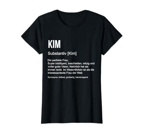 Witzige Sprüche Geschenk Humor Name Kim T-Shirt Damen Schwarz Klein Klassisch, Rundhals, Halbarm Witzige Sprüche Geschenk Humor Name Kim T-Shirt Damen Schwarz Klein Klassisch, Rundhals, Halbarm von Witzige Sprüche Geschenk Humor Name Kim