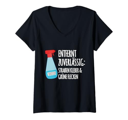 Damen Idiotizid T-Shirt mit V-Ausschnitt Damen Idiotizid T-Shirt mit V-Ausschnitt von Witzige Sprüche Geschenke