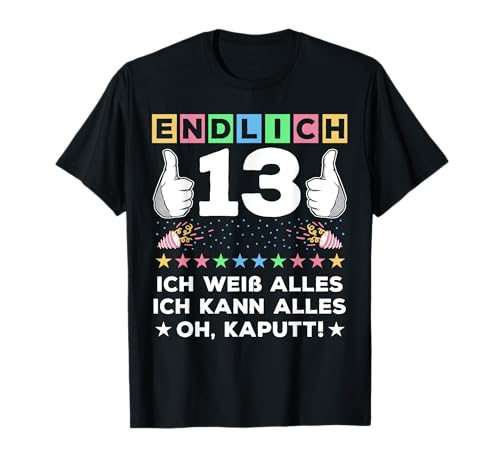 13. Geburtstag Teenager Jungs Mädchen Witziges Geburtstags T-Shirt 13. Geburtstag Teenager Jungs Mädchen Witziges Geburtstags T-Shirt von Witzige Teenager Jugend 13 Jahre Geschenk