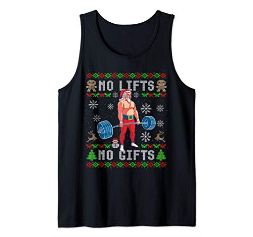 Herren Lustiges No Lifts No Gifts Ugly Christmas Workout Tank Top Herren Lustiges No Lifts No Gifts Ugly Christmas Workout Tank Top von Witzige Ugly Christmas Lifting Designs