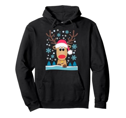 Lustiges Rentier Weihnachtsmann Schnee Schneeflocke Elch Pullover Hoodie Lustiges Rentier Weihnachtsmann Schnee Schneeflocke Elch Pullover Hoodie von Witzige Weihnachts Rentiere