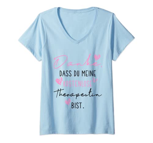 Damen Beste Freundin Spruch Geschenk Beste Freundinnen Geburtstag T-Shirt mit V-Ausschnitt von Witzige und Lustige Sprüche