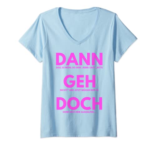 Damen Jobwechsel Spruch Geschenk Kollegin Lustig Abschiedsgeschenk T-Shirt mit V-Ausschnitt von Witzige und Lustige Sprüche