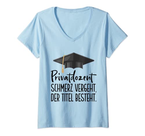 Damen Privatdozent Spruch Geschenk Lustiger Spruch T-Shirt mit V-Ausschnitt von Witzige und Lustige Sprüche