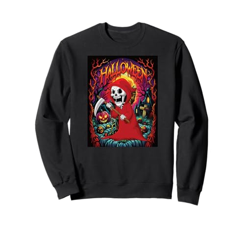 Sensenmann Halloween Kostüm Kinder lustiges Party Grusel Sweatshirt Sensenmann Halloween Kostüm Kinder lustiges Party Grusel Sweatshirt von Witzigee Halloween Kinder Party Kostüm Deko Jungs