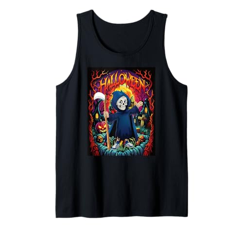 Sensenmann Halloween Kostüm Kinder lustiges Party Grusel Tank Top Sensenmann Halloween Kostüm Kinder lustiges Party Grusel Tank Top von Witzigee Halloween Kinder Party Kostüm Deko Jungs
