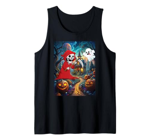 Sensenmann Halloween Kostüm Kinder lustiges Party Grusel Tank Top Sensenmann Halloween Kostüm Kinder lustiges Party Grusel Tank Top von Witzigee Halloween Kinder Party Kostüm Deko Jungs