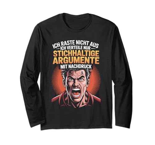 Sarkastischer Spruch für Männer mit starker Meinung Langarmshirt Sarkastischer Spruch für Männer mit starker Meinung Langarmshirt von Witziger Ausraster Humor für Büro und Alltag