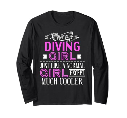 Ich Bin EIN Cooles Mädchen, das gerne taucht Langarmshirt Ich Bin EIN Cooles Mädchen, das gerne taucht Langarmshirt von Witziger Pool-Dive-Look für selbstbewusste Mädchen