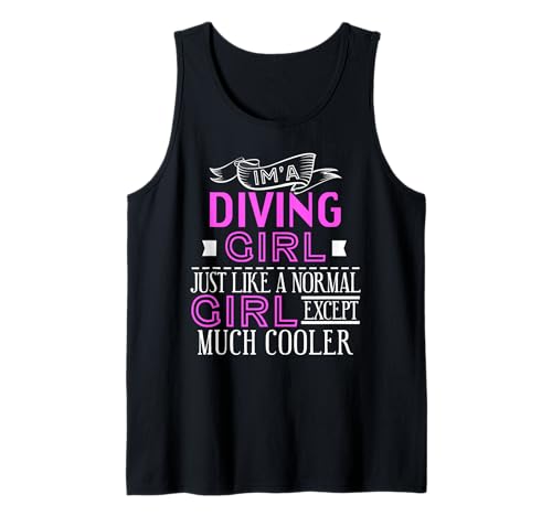 Ich Bin EIN Cooles Mädchen, das gerne taucht Tank Top Ich Bin EIN Cooles Mädchen, das gerne taucht Tank Top von Witziger Pool-Dive-Look für selbstbewusste Mädchen