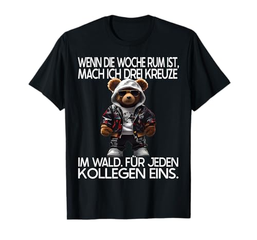 Witziger Teddy Spruch | Geschenke Herren & Damen - Lustiges Teddybär Design mit Spruch für Arbeitskollegen Büro - Unisex-Erwachsene - Schwarz - Kurzarm - T-Shirt - S Witziger Teddy Spruch | Geschenke Herren & Damen - Lustiges Teddybär Design mit Spruch für Arbeitskollegen Büro - Unisex-Erwachsene - Schwarz - Kurzarm - T-Shirt - S von Witziger Teddy Spruch | Geschenke Herren & Damen
