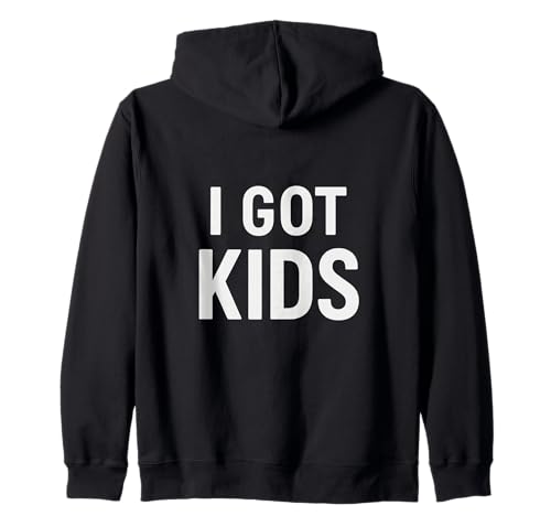 I Got Kids Spruch Lustiger Elternhumor Alltag Familie Kapuzenjacke I Got Kids Spruch Lustiger Elternhumor Alltag Familie Kapuzenjacke von Witziges Elternleben I Got Kids Minimalistisch