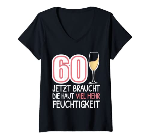Damen Frauen Sekt Trinker Spruch. Lustiges 60. Geburtstag Sekt T-Shirt mit V-Ausschnitt Damen Frauen Sekt Trinker Spruch. Lustiges 60. Geburtstag Sekt T-Shirt mit V-Ausschnitt von Witziges Geburtstagsgeschenk Sekttrinker Damen