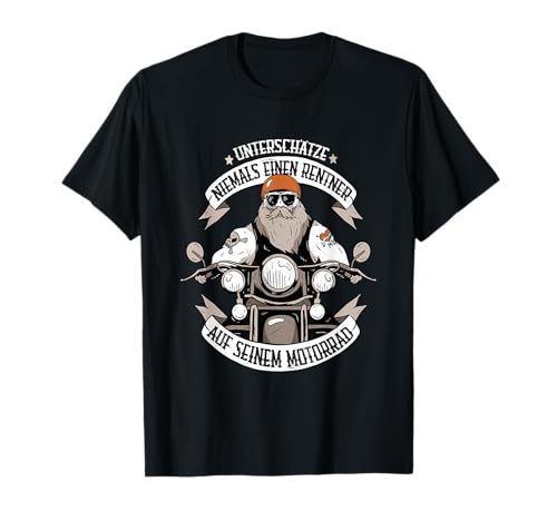 Herren Unterschätze niemals einen Rentner auf seinem Motorrad T-Shirt Herren Unterschätze niemals einen Rentner auf seinem Motorrad T-Shirt von Witziges Herren Biker-Opa Motorradfahrer Geschenk
