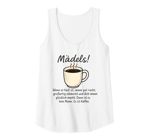 Damen Lustiges Kaffee Design für Damen Kaffeetrinkerin Büro Humor Tank Top von Witziges Kaffeeklatsch Spruch Outfit für Frauen
