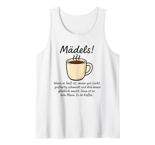 Lustiges Kaffee Design für Damen Kaffeetrinkerin Büro Humor Tank Top von Witziges Kaffeeklatsch Spruch Outfit für Frauen
