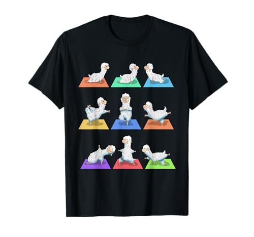Lama Yogasport Kinder Frauen Frühsport Yogaübung Yoga Alpaka T-Shirt Lama Yogasport Kinder Frauen Frühsport Yogaübung Yoga Alpaka T-Shirt von Witziges Lama Alpakahof Alpaka Liebhaber Geschenk
