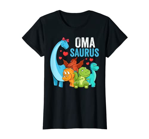 Damen Dino Omasaurus Oma Dinosaurier für Großmama Muttertag T-Shirt Damen Dino Omasaurus Oma Dinosaurier für Großmama Muttertag T-Shirt von Witziges Saurier Oma Geschenk von Lifua
