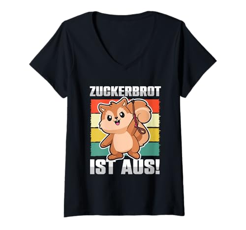 Damen Lustiges Zuckerbrot Ist Aus Shirt Tiere Humor Geschenkidee T-Shirt mit V-Ausschnitt Damen Lustiges Zuckerbrot Ist Aus Shirt Tiere Humor Geschenkidee T-Shirt mit V-Ausschnitt von Witziges Zuckerbrot Ist Aus Tiere Spruch Geschenk