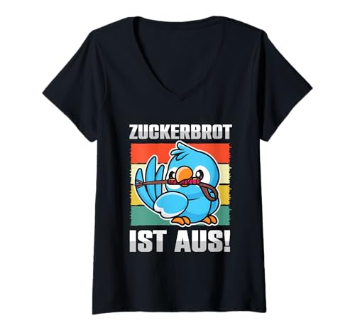 Damen Lustiges Zuckerbrot Ist Aus Shirt Tiere Humor Geschenkidee T-Shirt mit V-Ausschnitt Damen Lustiges Zuckerbrot Ist Aus Shirt Tiere Humor Geschenkidee T-Shirt mit V-Ausschnitt von Witziges Zuckerbrot Ist Aus Tiere Spruch Geschenk