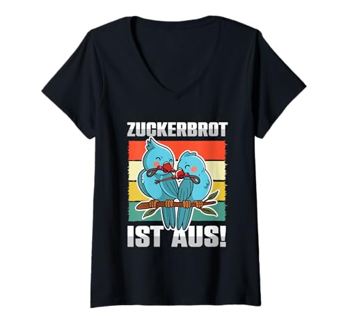 Damen Lustiges Zuckerbrot Ist Aus Shirt Tiere Humor Geschenkidee T-Shirt mit V-Ausschnitt Damen Lustiges Zuckerbrot Ist Aus Shirt Tiere Humor Geschenkidee T-Shirt mit V-Ausschnitt von Witziges Zuckerbrot Ist Aus Tiere Spruch Geschenk