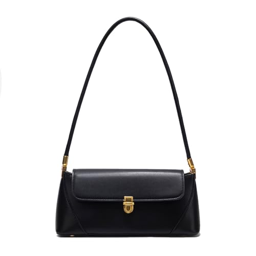 Umhängetasche für Frauen,Retro kleine Schultertasche für Frauen Tote Handtasche Mini Damen Clutch Geldbörse mit Schnallenverschluss Schwarz von Wivmypog