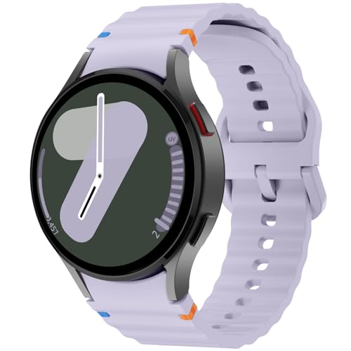Sportarmbänder, kompatibel mit Samsung Galaxy Watch 7, 6, 5, 40 mm, 44 mm, keine Lücke, weiches Silikon, gewelltes Armband, für Galaxy Watch 6 Classic, 43 mm, 47 mm/Watch 5 Pro 45 mm, für Damen und Sportarmbänder, kompatibel mit Samsung Galaxy Watch 7, 6, 5, 40 mm, 44 mm, keine Lücke, weiches Silikon, gewelltes Armband, für Galaxy Watch 6 Classic, 43 mm, 47 mm/Watch 5 Pro 45 mm, für Damen und von Wivzuyt