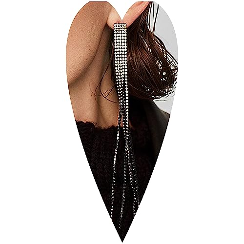 Wiwpar Modische Strass-Ohrringe für Damen und Mädchen, Strass Metall von Wiwpar