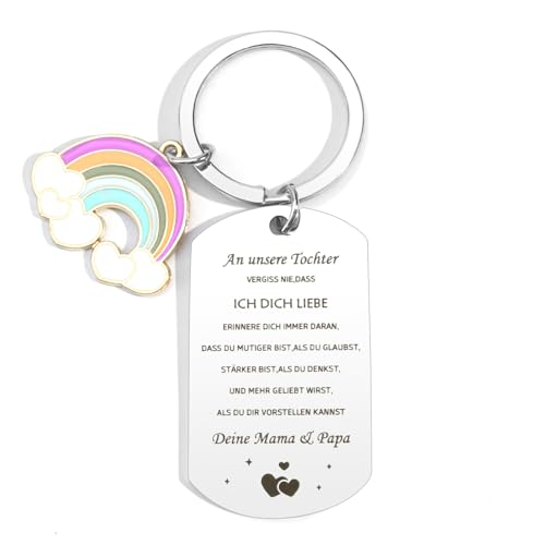 Mutter Tochter Geschenk,Geschenk für Tochter,Tochter Geschenke von Mama,Für Meine Tochter Geschenk,Geschenk für Tochter von Mutter,Schlüsselbund Geschenk für Tochter,Weihnachtsgeschenke für Tochter von Wixelon