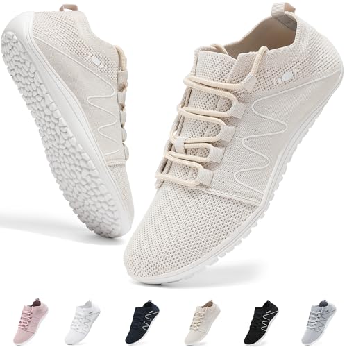 Wizshoe Barfußschuhe Sneakers Damen Herren Leichte Schuhe Atmungsaktiv Weich Walking Fitness Minimalistische Knit Unisex Trail Bequeme Laufschuhe Turnschuhe Straßenlaufschuhe Hell Khaki 44 EU Wizshoe Barfußschuhe Sneakers Damen Herren Leichte Schuhe Atmungsaktiv Weich Walking Fitness Minimalistische Knit Unisex Trail Bequeme Laufschuhe Turnschuhe Straßenlaufschuhe Hell Khaki 44 EU von Wizshoe