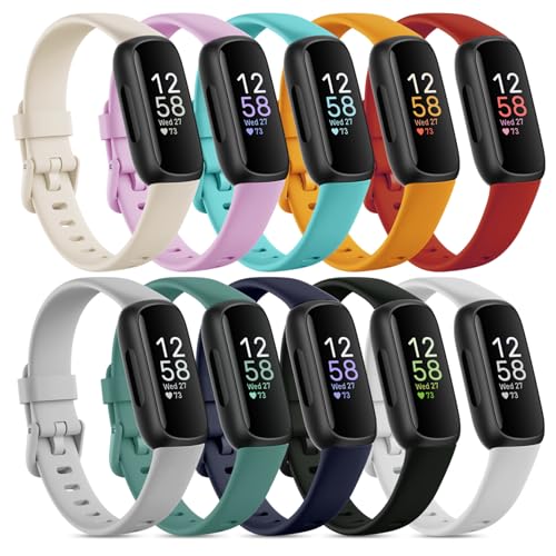 Wizvv 10 Stück Silikon Armband Kompatibel mit Fitbit Inspire 3, Weich Silikon Armbänder Sport Ersatzarmband Kompatibel mit Fitbit Inspire 3 Damen Herren Wizvv 10 Stück Silikon Armband Kompatibel mit Fitbit Inspire 3, Weich Silikon Armbänder Sport Ersatzarmband Kompatibel mit Fitbit Inspire 3 Damen Herren von Wizvv