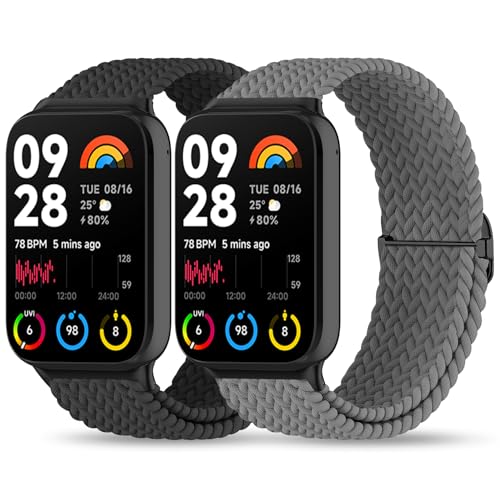 Wizvv 2 Pack Nylon Elastic Strap Compatible with Xiaomi Mi Band 9 Pro/Xiaomi Mi Band 8 Pro/Redmi Watch 4, Quick Release Replacement Sports Watch Strap for Men and Women Wizvv 2 Pack Nylon Elastic Strap Compatible with Xiaomi Mi Band 9 Pro/Xiaomi Mi Band 8 Pro/Redmi Watch 4, Quick Release Replacement Sports Watch Strap for Men and Women von Wizvv