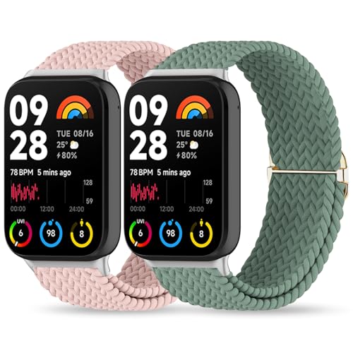 Wizvv 2 Pack Nylon Elastic Strap Compatible with Xiaomi Mi Band 9 Pro/Xiaomi Mi Band 8 Pro/Redmi Watch 4, Quick Release Replacement Sports Watch Strap for Men and Women Wizvv 2 Pack Nylon Elastic Strap Compatible with Xiaomi Mi Band 9 Pro/Xiaomi Mi Band 8 Pro/Redmi Watch 4, Quick Release Replacement Sports Watch Strap for Men and Women von Wizvv