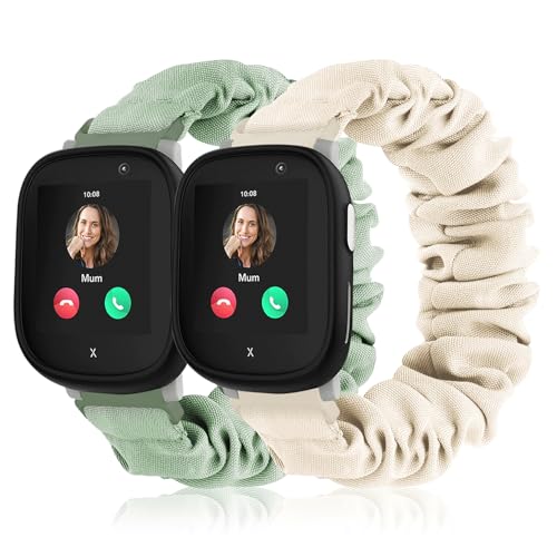 Wizvv Kinder Armband kompatibel mit Xplora X6, 2 Stück Scrunchie Elastisch Ersatzarmbänder für Xplora X6 Play/Xplora X6 Pro von Wizvv