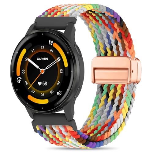Wizvv Armband Kompatibel mit Garmin Venu 3S/Venu 2S/Vivoactive 4S/Vivomove 3S/Forerunner 265S, 18mm Nylon Uhrenarmband Ersatzband mit Verstellbares Magnetischem Verschluss für Herren Damen Wizvv Armband Kompatibel mit Garmin Venu 3S/Venu 2S/Vivoactive 4S/Vivomove 3S/Forerunner 265S, 18mm Nylon Uhrenarmband Ersatzband mit Verstellbares Magnetischem Verschluss für Herren Damen von Wizvv