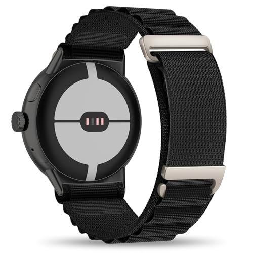 Wizvv alpine loop Armband für Google Pixel Watch 3 45mm，Nylon Sport Verstellbares Ersatzarmband für Google Pixel Watch 3 45mm für Damen Herren [G-Haken Uhrenarmbänder] von Wizvv