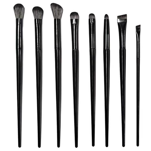 Wjelet Eyeliner-Pinsel-Set, abgewinkelt, flache Wimpernpinsel, Make-up-Tools, Augenbrauenpinsel, flach, fein abgewinkelt, Eyeliner-Pinsel, schräg, abgewinkelt, Augenbrauenpinsel für Lidschatten, von Wjelet