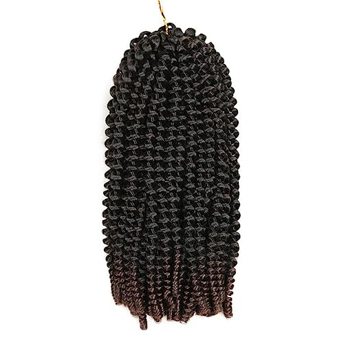 12 Zoll Frühlingshaar Afro Flauschige Synthetische Zöpfe Ombre Häkelhaarverlängerungen Für Frauen T1B33 12inches#5Pcs/Lot von Wjnvfioo