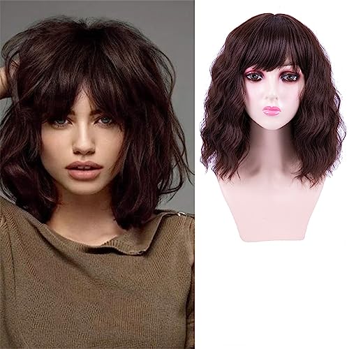 14 Zoll Synthetische Kurze Bob Perücke Körperwelle Perücken Mit Pony Bunte Cosplay Tägliche Party Perücke Für Frauen Natürliches Haar 4 14inches von Wjnvfioo